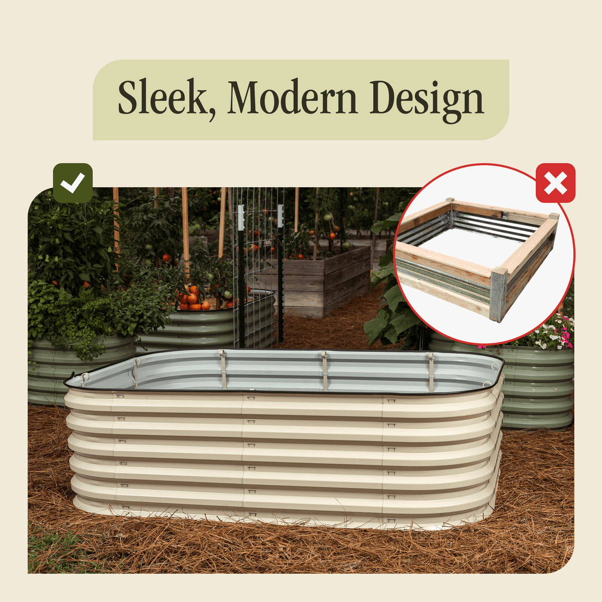 Gro-Rite "No Tools Needed" Premium Metal Raised Garden Bed Kit