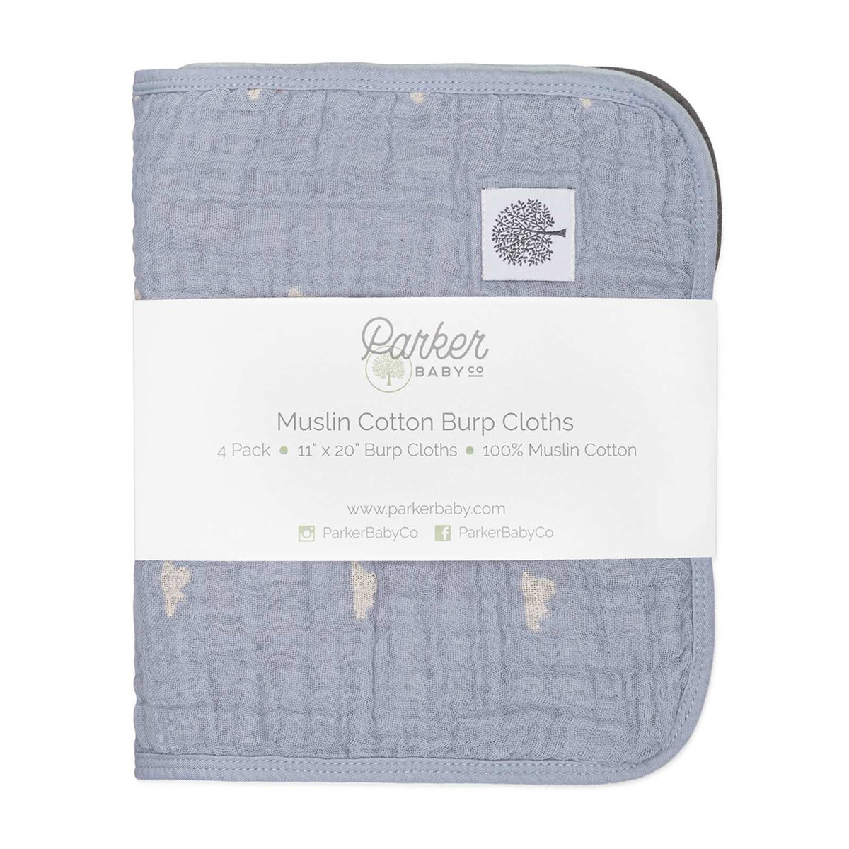 Cloud Set - Muslin Burp Cloths (4 Pack)